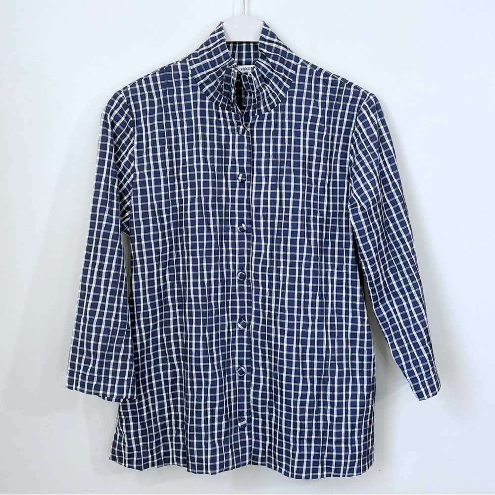 NWOT Foxcroft Carolina Crinkle 3/4 Sleeve Shirt - Picture 2 of 16